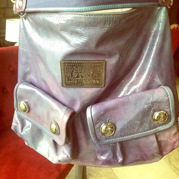 Coach Poppy purple ombre violet cross body bag - Picture 1 of 8